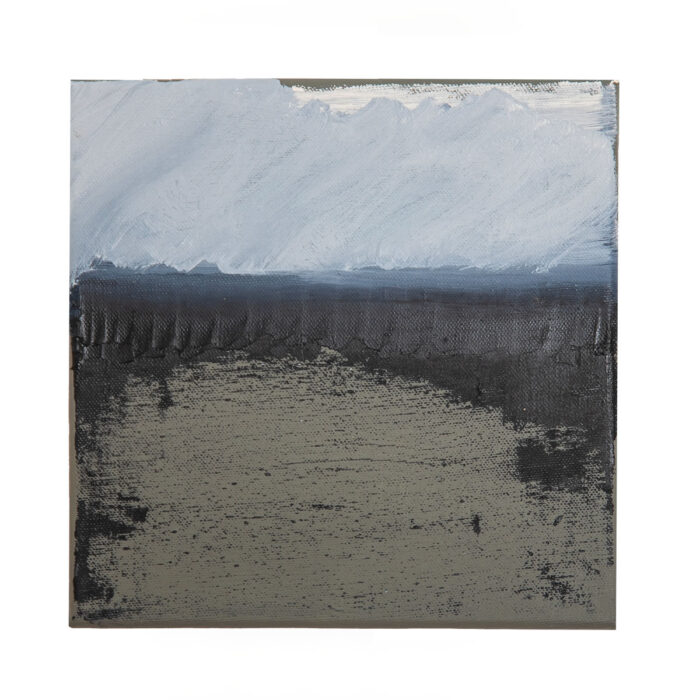 A painting from the Landscapes collection with a gray background and a blue sky.